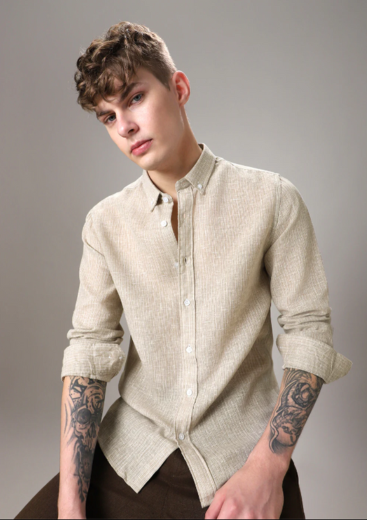 Beige Linen shirt
