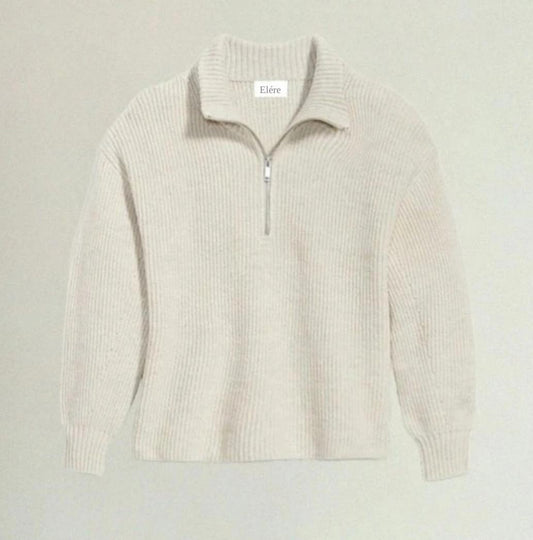Off-White quart zip polo